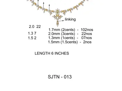  necklace bulk 50 3dm files ready to print part 02 3D print model
