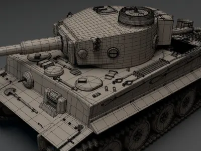 Tiger I - Panzerkampfwagen VI - WW2 German Tank 3D model