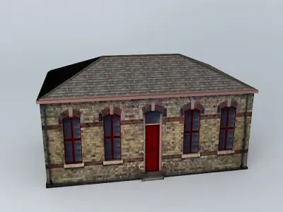 Eco Rail Platform Building Dummy! Old Steam Days Free 3D model buy