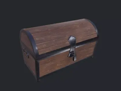 Treasure Chest Low-poly 3D model
