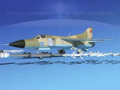 Mig 23 Flogger B V08 Russia 3D model