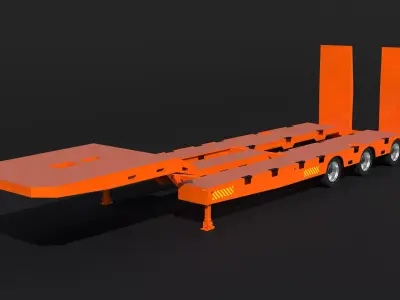 Low Loader Trailer 3D model