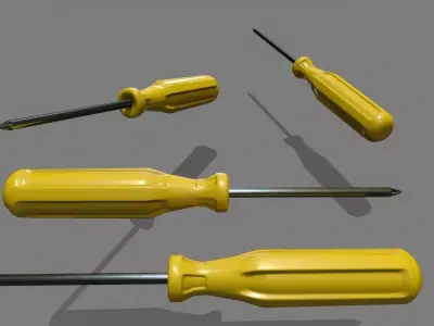 screwdriver Low-poly 3D model 37