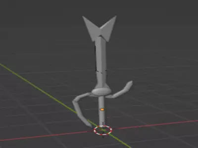 sword with arrow in it Free low-poly 3D model