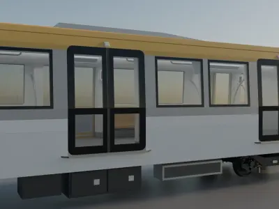 CAF Driverless Metro Low-poly 3D model