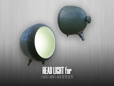 Soviet Tank Head Lights - T-34-76 T-34-85 SU-85 3D model