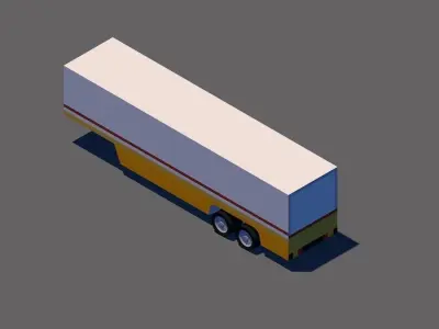 Container trailer 3D model from CGTrader