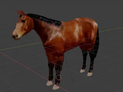 Horse Low poly rigged Low-poly 3D model