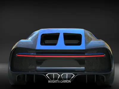 bugatti chiron 3D Model Pack