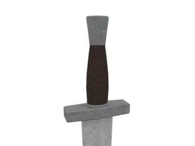 Short Sword Low-poly 3D model