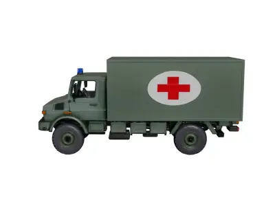 Military Ambulance Tactical Medical Response Vehicle 01 3D model