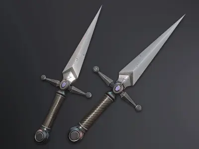 Fantasy Dagger 5  Low-poly 3D model