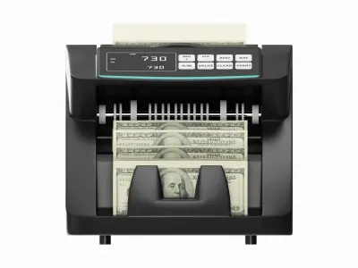 Electronic money counting machine 3D model