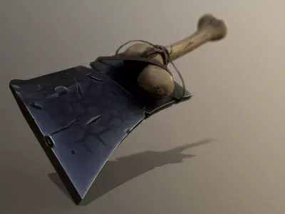 Stylized Cleaver GameReady PBR Low-poly 3D model