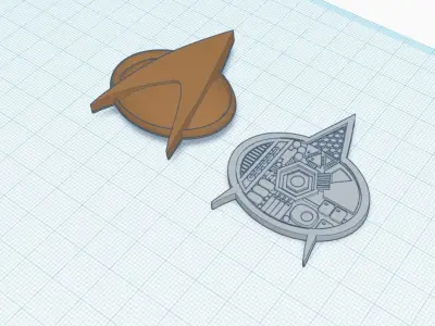 Star Trek TNG Badge 3D print model