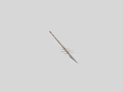 low poly medieval spear 1 Low-poly 3D model