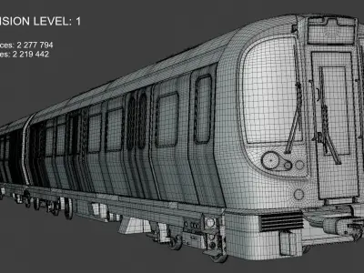 London metro train S8 3D model