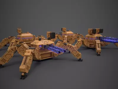 Crab Tank Low-poly 3D model