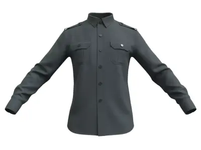 Military Shirt - Marvelous Designer 3D model