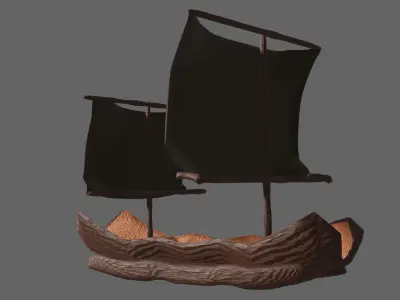 Raft Rod Wood 3D model