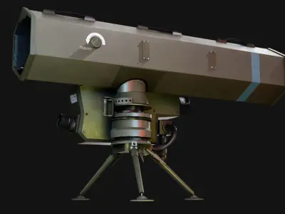 MSS12 Missile Launcher Anti Tank Weapon Brazil Army Low-poly 3D model