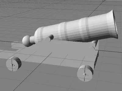 Cannon - Fort Siege 3D model