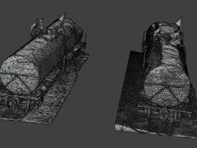 Rusty Tanker Free low-poly 3D model