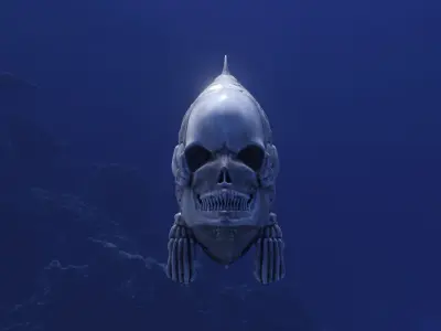 Fishhead fish skull 3D model