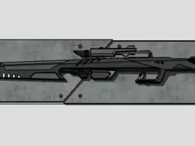 scifi-gun concept Low-poly 3D model