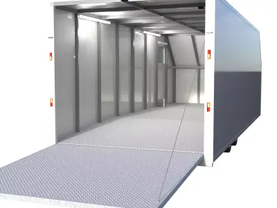 Car Trailer ready project for build or use into any game 3D model