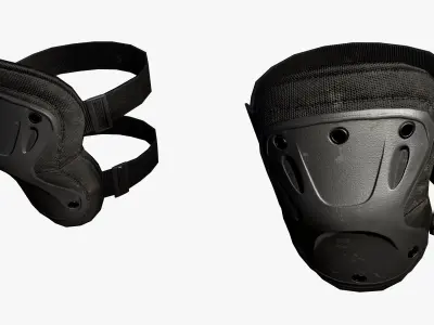 Tactical Knee Pads Low-poly 3D model