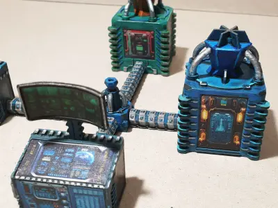 Control panels with plasma generator 3D model