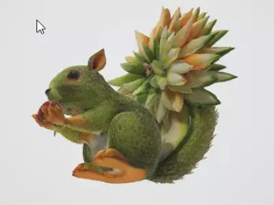 3D Squirrel Figurine  High Quality Decorative Asset 3D model