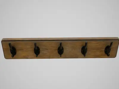 Wall Coat Hanger Low-poly 3D model