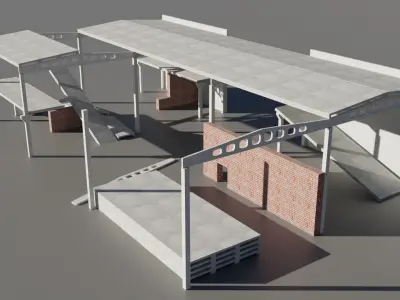 Abandoned zone Free 3D model