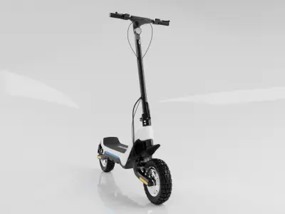 Electric Scooter - Cart type  e-bike 3D model
