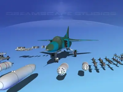 Mig-23 Fighter V27 Cuba 3D model