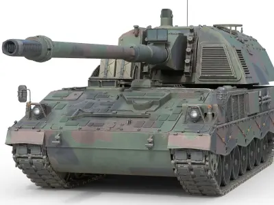 Panzerhaubitze 2000 Self Propelled Howitzer Low-poly 3D model