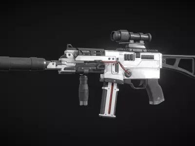 Sci-Fi Assault Rifle Artemis Goblin Low-poly 3D model