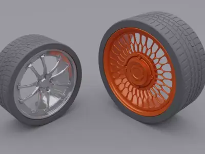 velg and tire 3D model