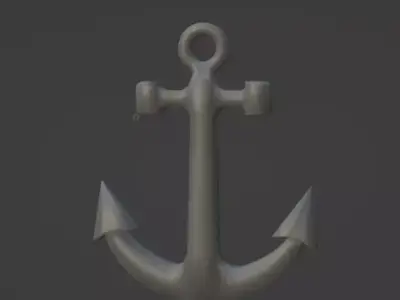 Low-Poly Anchor Low-poly 3D model
