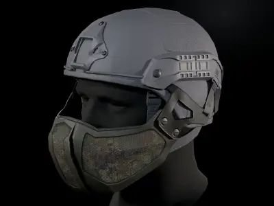 ACH Mandible Low-poly 3D model