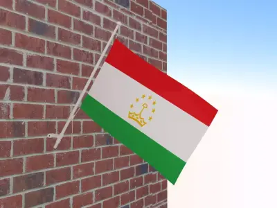 Flag of Tajikistan 3D model