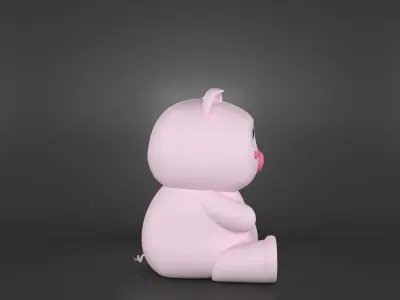 pig cartoon 3d model 3D model