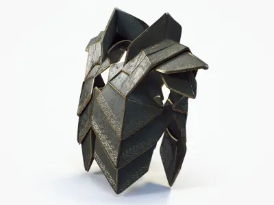 Fantasy Medieval Sharp Plated Armor set 3D model