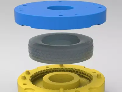 Mold for diecast Roadmaster RM275 truck tire Scale 1 to 10 3D print model