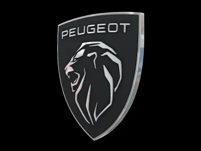 peugeot new logo 3D model