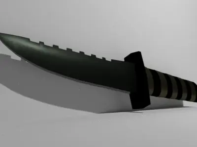 Combat Knife Low-poly 3D model 15