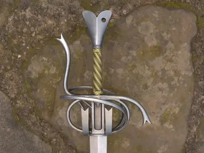 Kriegsrapier Low-poly 3D model