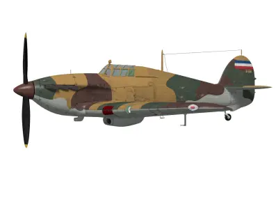 Hawker Hurricane MK1a 3D model purchase